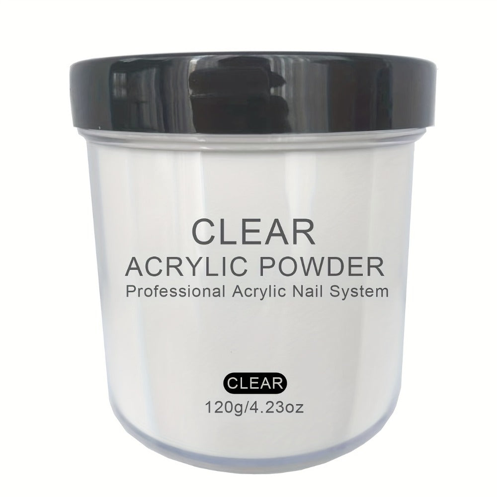 4oz Professional Transparent/Pink/White/Nude Beige Acrylic Nail Powder Suitable for Acrylic Nail Extensions & 3D Nail Art, No Lamp Required Polymer Powder for DIY Nail, Suitable for Nail Sculpting, Polishable for - Use