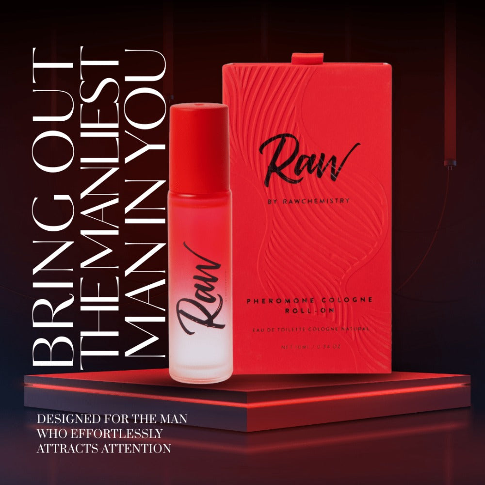 RawChemistry Raw Cologne Roll-On for Men | Pheromone Infused | Easy Application | Boosts Confidence & Attraction | Long-Lasting & Bold Scent