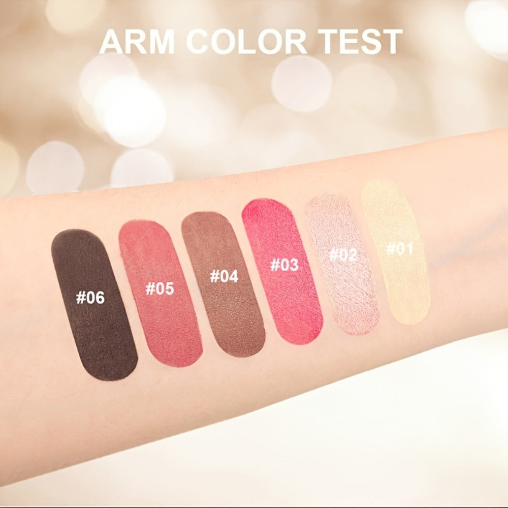 3-in-1 Makeup Stick Set 6pcs — Blush, Eye Shadow & Highlighter Stick, Waterproof Long-Lasting, Moisturizing Pink & Brown Shades, Multi-Use Color Correcting for All Skin Tones