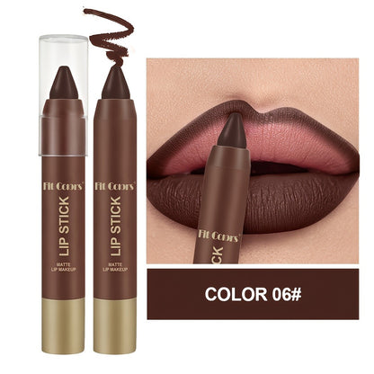 Lipstick Set 6 Pack Matte Long Lasting Waterproof Full Coverage - Non-Fading Velvet Lip Color for All Skin Tones Orange Brown Pink Purple Red Shades Makeup Gift for Women