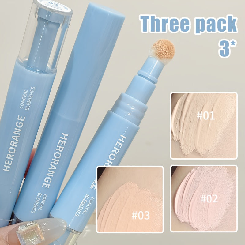 [6pcs Set]Herorange Thin Concealer Air Cushion Hair Ball Sponge Head Concealer Pen Brightens The Tear Trough to Cover Spots And Dark Circles, Moisturizing And Lasting Makeup, Moisturizing Contour Pen Cheap Girl Stuff Teen Girls Trendy Stuff