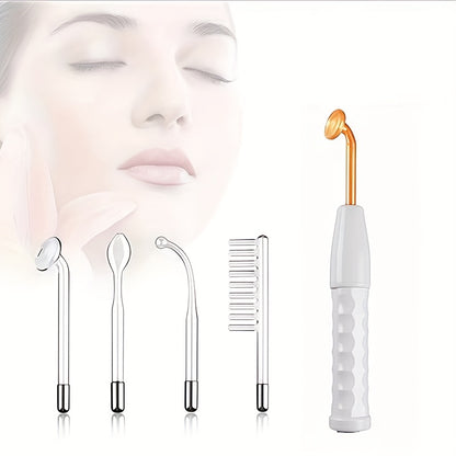 High Frequency Facial Massager 4-in-1 Skin Care Stick Portable Home Use Anti-Aging Acne Treatment Skin Tightening Rejuvenation Beauty Device for Women