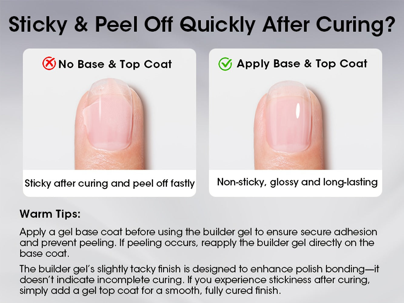 Gellen Clear 5-In-1 Hema-Free Builder Gel for Nails, 0.68oz for Nail Strengthener in a Bottle, for Nail Extension Hard Gel, Soak Off Long-Lasting Light, Base Coat Top Coat Needed