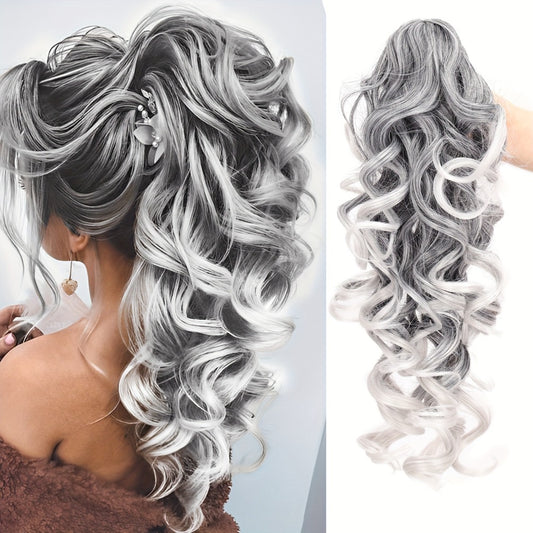A Retro-Style Synthetic Wig Designed to Withstand High Temperatures, Featuring Afro Kinky Curls for a Appearance. This Volume-Boosting Ponytail Is Perfect for Everyday Use And Special Occasions, Making It an Ideal Hair Accessory for Women
