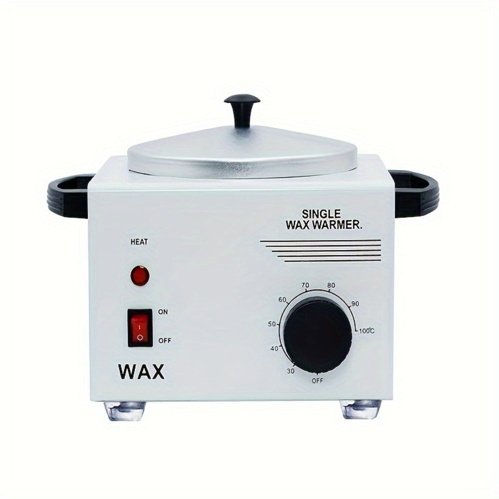 Wax Heater Warmer Electric Hot Facial Skin Hair Removal Pot SPA Tool Salon Adjustable Temperature Single-Wax Warmer(US)