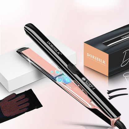 Professional Hair Straightener Flat Iron 500°F — Plasma Ionic Ceramic Plates, LCD Display, 60-Min Auto Off, Frizz Control for All Hair Types