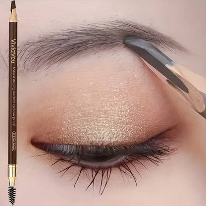 Waterproof Eyebrow Pencil 4-Pack - Smudge Proof Long Lasting Double-Ended with Built-In Brush, Sulfate Free, Natural Look for All Skin Types