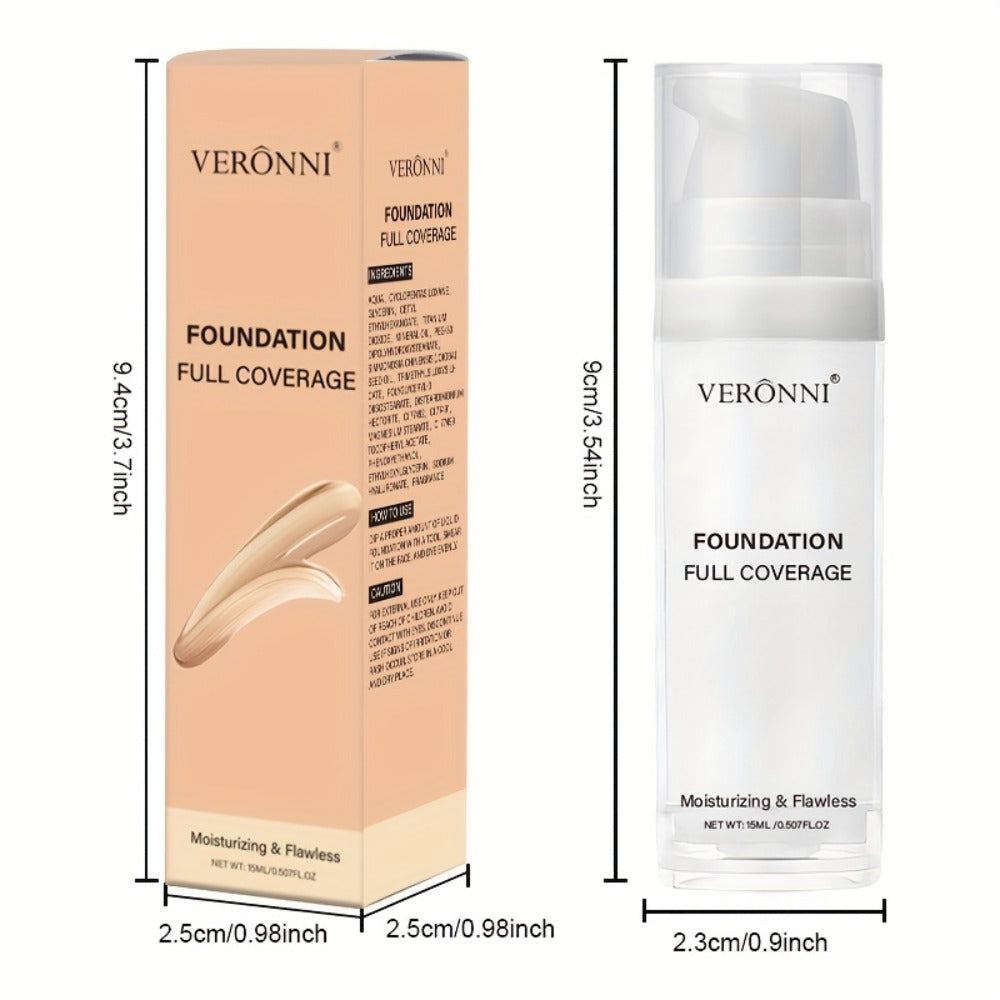 White Liquid Foundation Full Coverage - Long-Lasting Matte Creamy Formula for Goth, Halloween & Cosplay Makeup | Heavy Duty Coverage for All Skin Types | Professional Face Makeup
