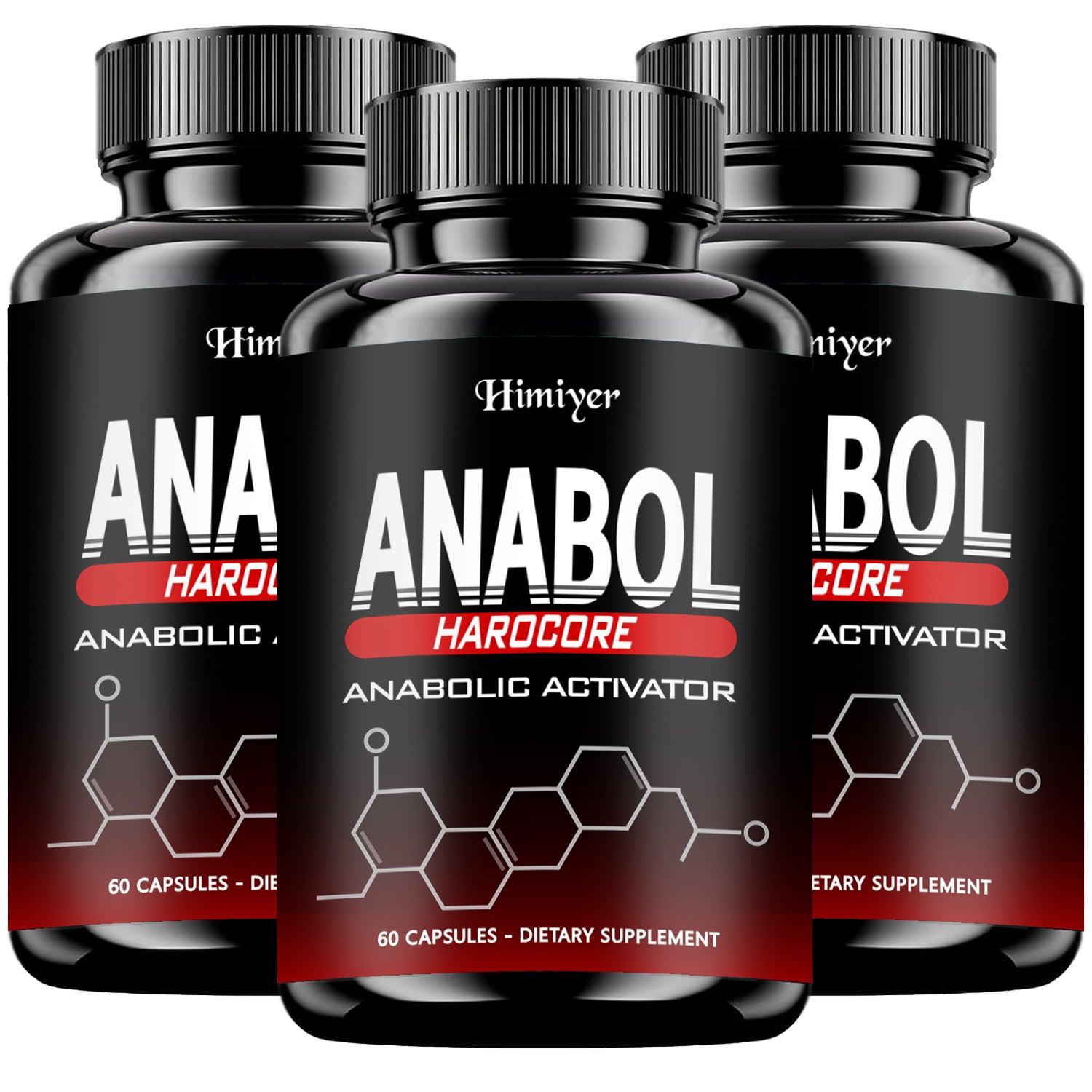 1/2/3pcs Anabol Hardcore Anabolic Activator, Dietary Supplement for Men - Advanced Energy, Strength, And Wellness Formula, 60 Capsules, 2-Year Shelf Life