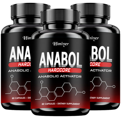 Anabolic Activator Supplement for Men — Anabol Hardcore Advanced Energy, Strength & Wellness Formula | 6-Keto-Diosgenin & Hecogenin | 60 Capsules | 1-3 Bottle Options