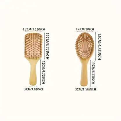 Personalized Engraved Wooden Hair Brush — Custom Name Comb, Handmade Bridesmaid Gift, Wedding Party Favor, Mother's Day & Teacher's Day Gift for Women