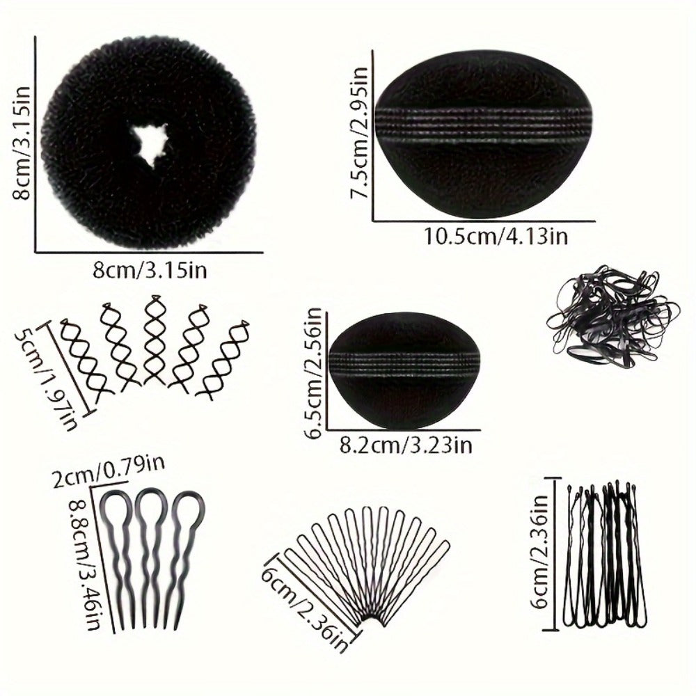 51pcs Set Of Hair Curler And Braiding Tool Suit Clip Meatball Head Donut Hair Pulling Pin Bridal Hair Braiding Device Bridal Hair Accessories Styling Braided Hair Braiding Device Headdress