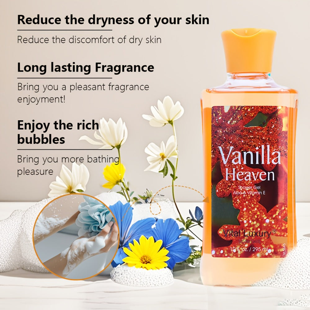 Vanilla Series Bath Lotion Nourishes The Skin And Leaves A Lasting Fragrance In A 3-ounce/10 Ounce Set - Suitable for Both Home And Travel As A Couple Skincare Set - A Perfect Gift for Birthdays And Holidays, A Must-have for Travel