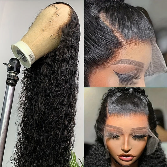 SISIFIRE 13 X 4 Inch Lace Front Wigs for Women Loose Curly Wave Hairline Synthetic Lace Wigs Pre-Plucked Wig Heat Resistant Fiber Glueless Lace Front Wigs for Daily Party Use 24-26 Inches