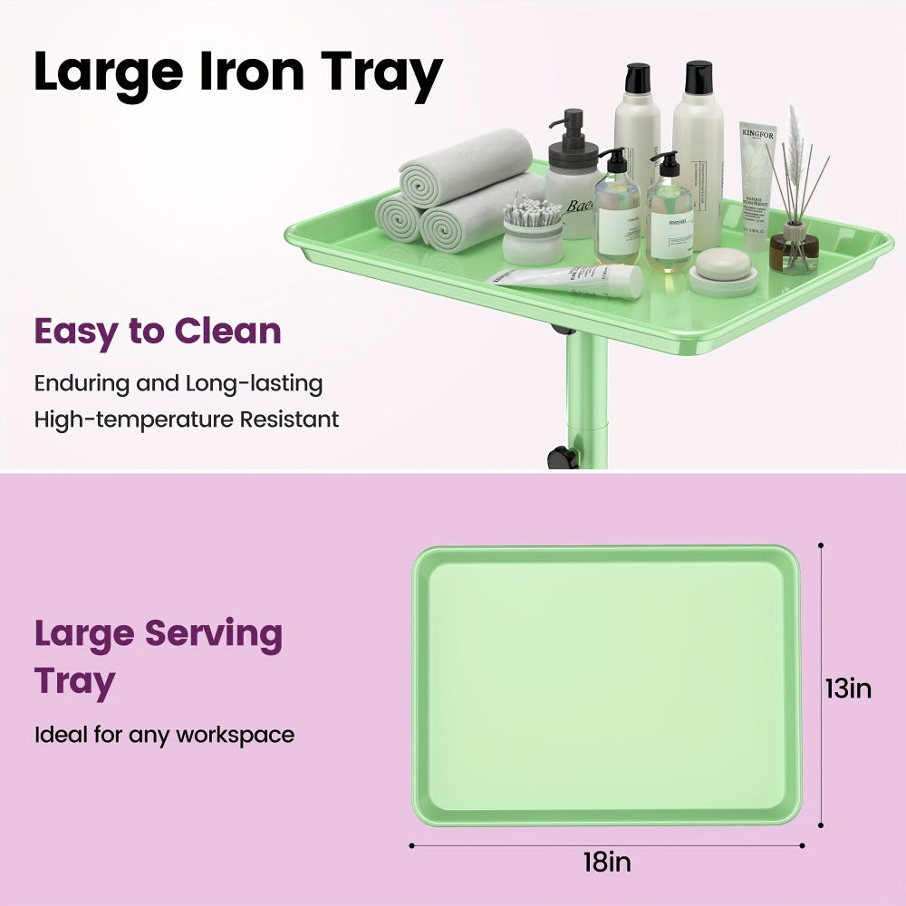 Salon Tray On Wheels- Premium Aluminum Tattoo Tray- Adjustable Salon Service Rolling Tray Hairdresser Cart With Spa Rolling Tray, Valentines Gifts, Valentines Day Gift For Her, Valentines Day Gift For Wife, Valentines Day Gift For Girlfriend