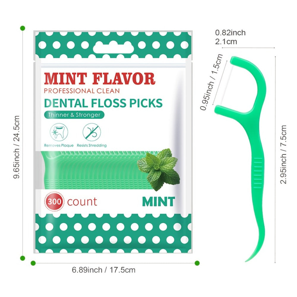 Mint Flavored Dental Floss Stick - Portable Ultra-fine Dental Floss - Highly Attractive Disposable Cleaning Dental Floss - Personal Care - Oral Care - Interdental Cleaning Products - Dental Floss, Interdental Brush