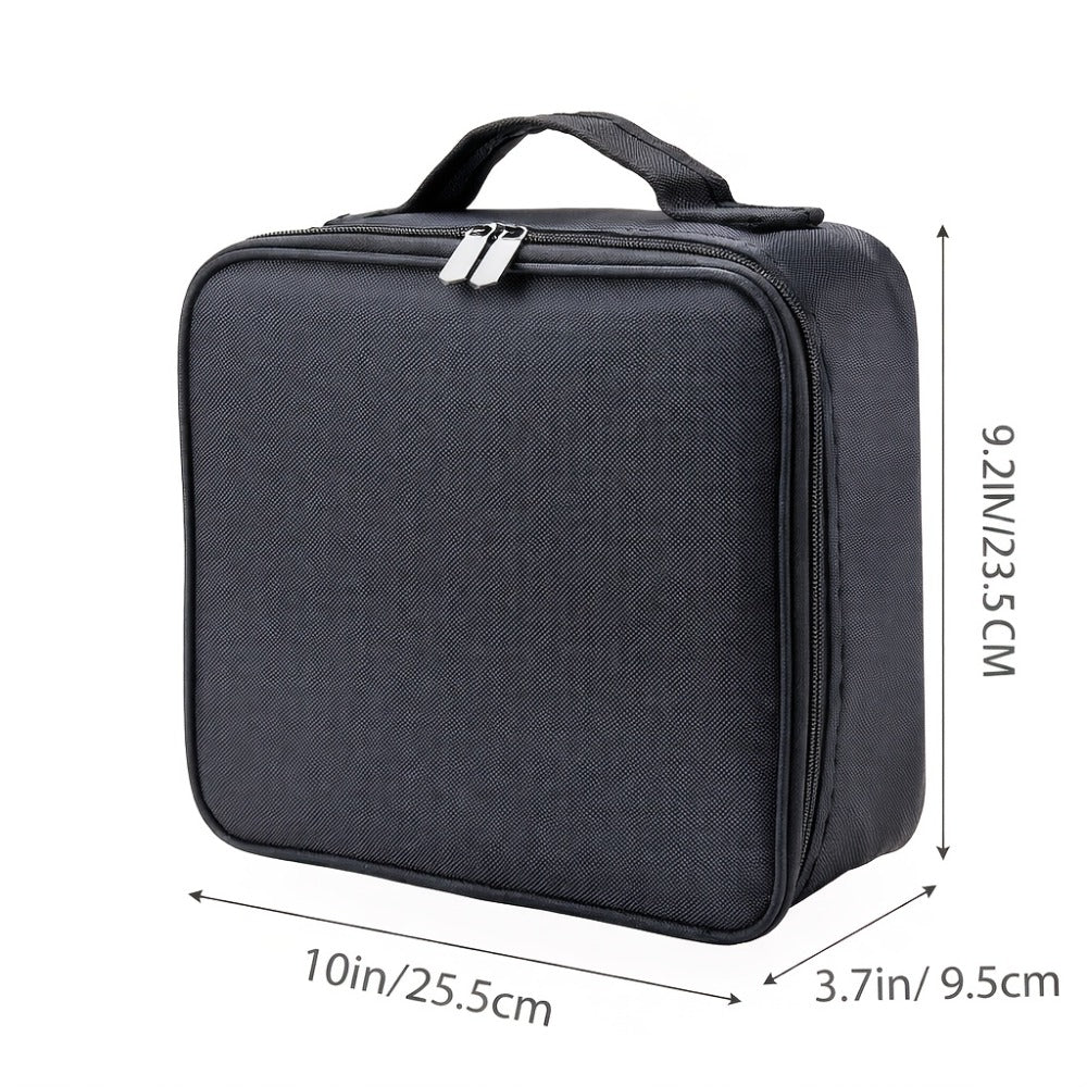 Women' Large Capacity Makeup Bag Compatible for - Brandable Cosmetic Organizer | Durable Travel Toiletry Case with Sturdy Handle, Soft Portable Beauty Storage Pouch | - Fabric for Skincare, Brushes, Lipstick ()