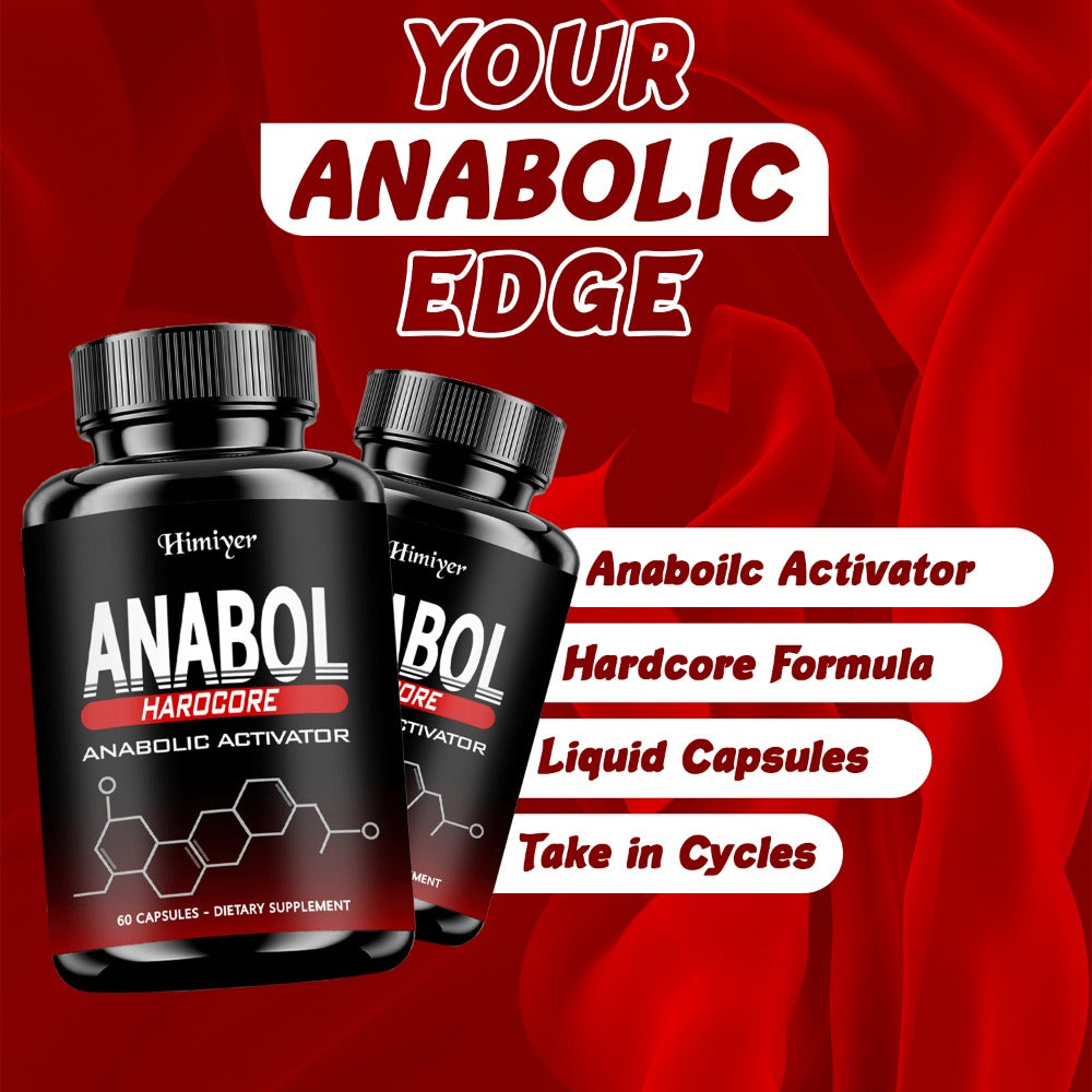 1/2/3pcs Anabol Hardcore Anabolic Activator, Dietary Supplement for Men - Advanced Energy, Strength, And Wellness Formula, 60 Capsules, 2-Year Shelf Life