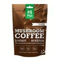 HiPlus Instant Mushroom Coffee Powder - Immune Support & Focus Booster with Arabica Coffee, Lions Mane, Chaga, Reishi, Cordyceps, Turkey Tail, Shiitake, Maitake, Gluten-Free, Soy-Free, No Fillers - Clean Energy & Mental Clarity, No Jitters - 7oz (203g)