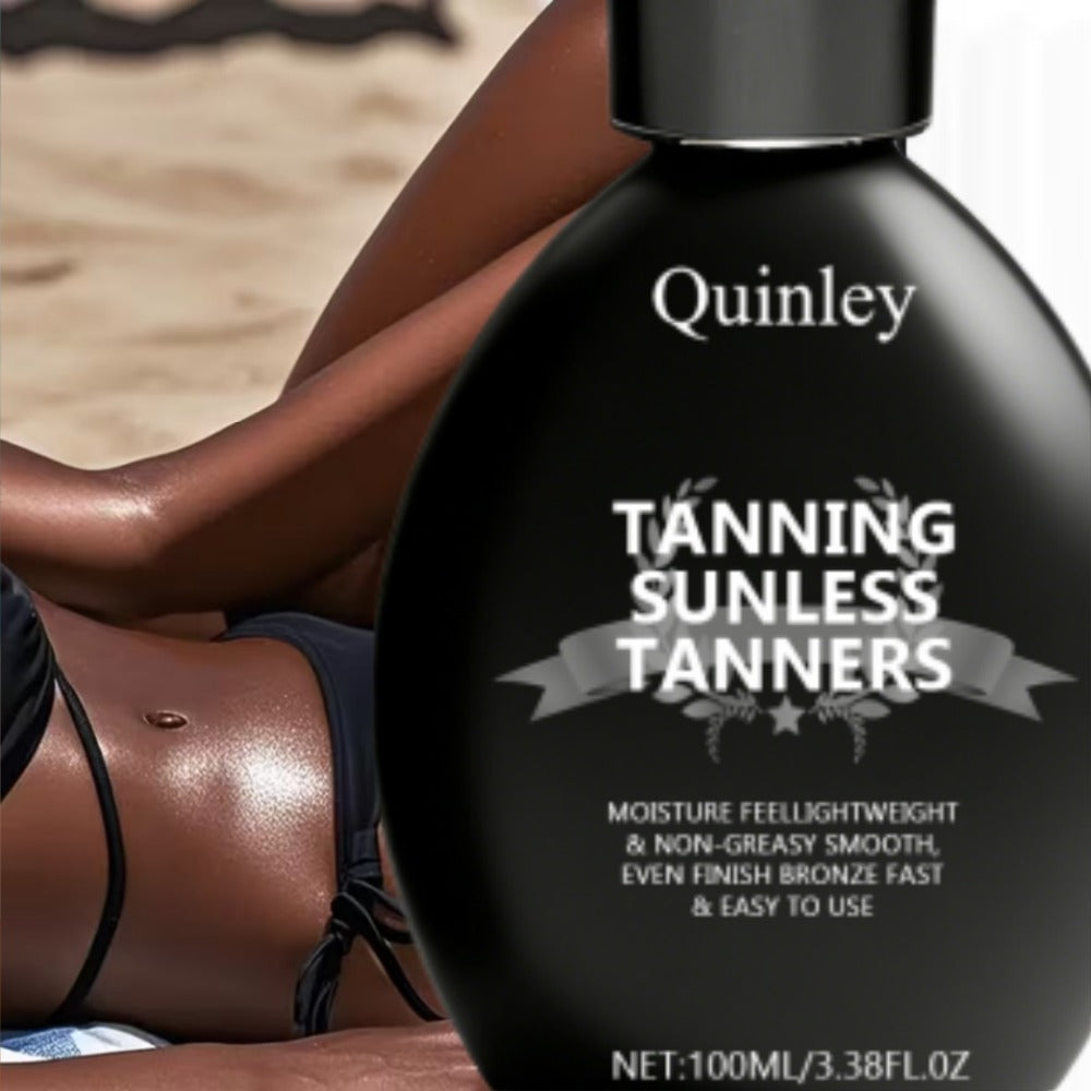 3.38oz Sunless Tanner Lotion, Instant Deep Glow, Smooth Hydration, Twist Cap, Lightweight Non-Greasy, Beach-Ready Self-Tanner For Natural Bronze, Tan& Golden