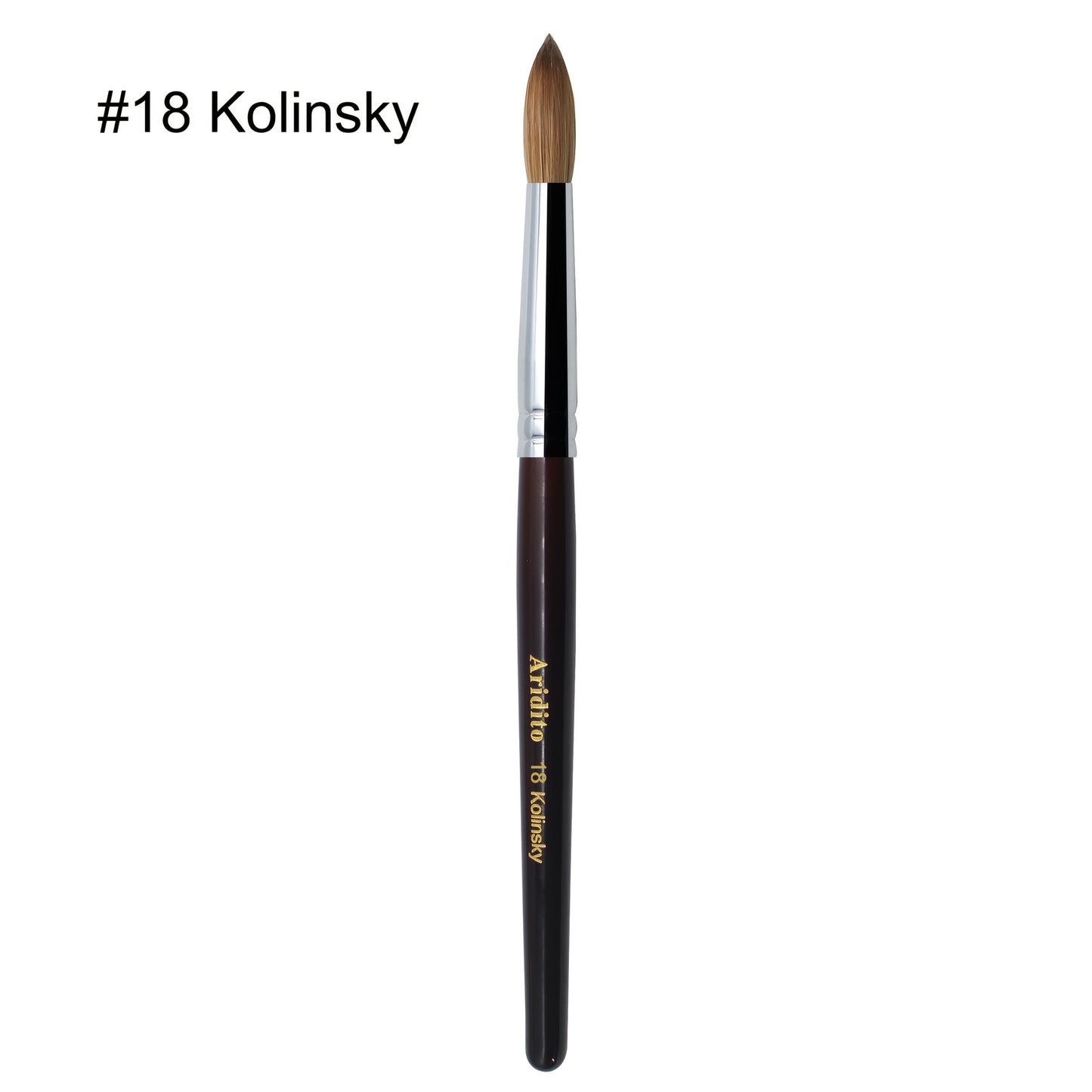 Kolinsky Acrylic Nail Brush Round Head Red Wine Wooden Handle Professional Brush for Acrylic Extension Nail Art Sculpting Manicure Salon Home Use Sizes #8 #10 #12 #14 #16 #18