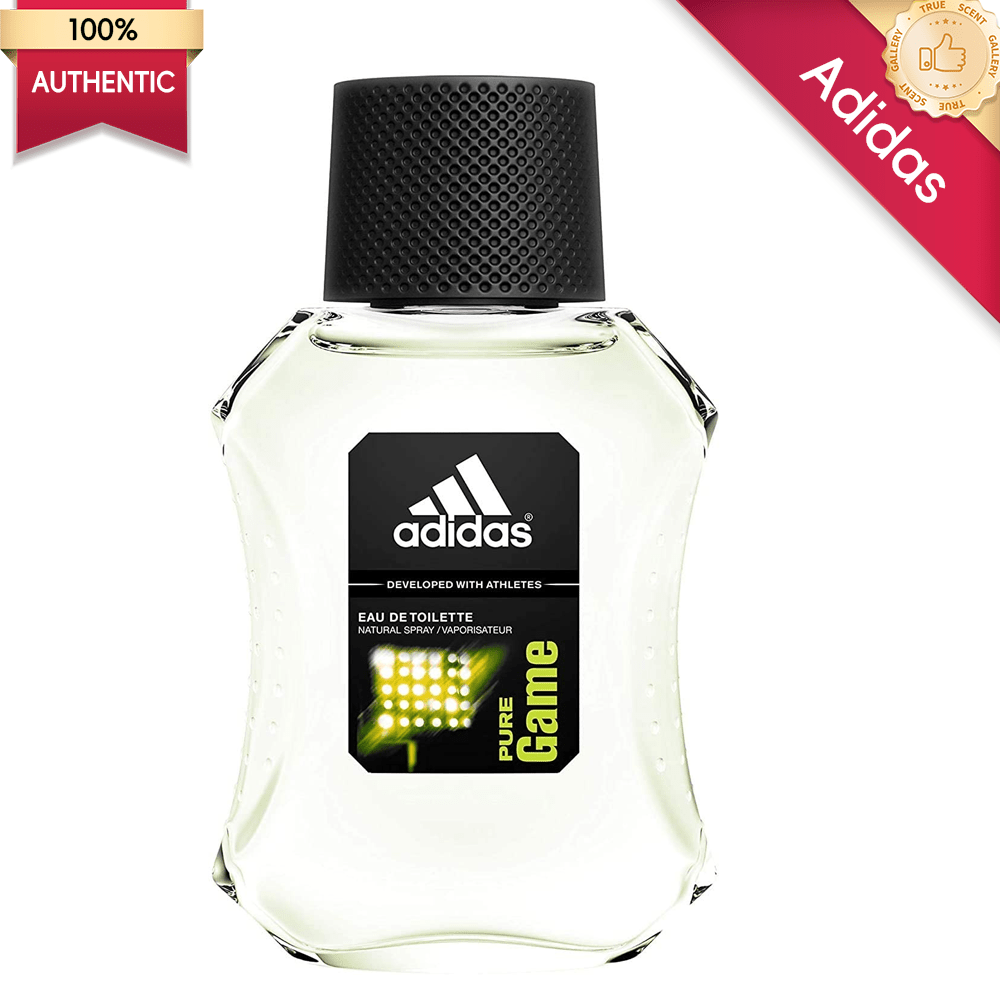 Adidas Pure Game Eau de Toilette for Men, 3.4 Fl Oz Sport Spray, Fresh Citrus & Woody Scent, Active Daytime Fragrance, Performance Boost Cologne