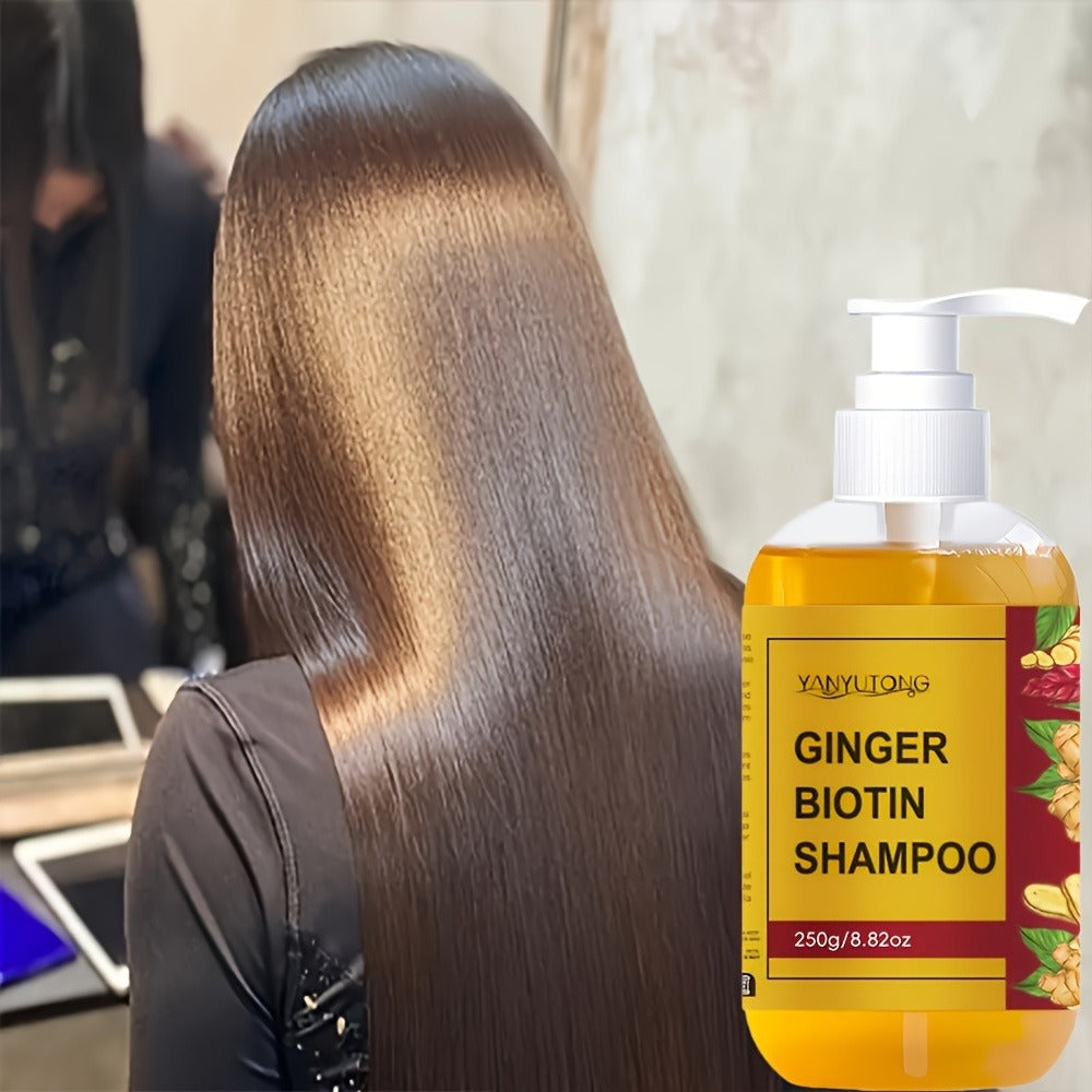 This Is a Dual-Purpose Ginger Biotin Shampoo Enriched with Vitamin B7, Designed for Deep Cleansing, Hydration, And Moisture. It Leaves Hair Soft And Bouncy While Helping to Prevent Breakage And Split Ends