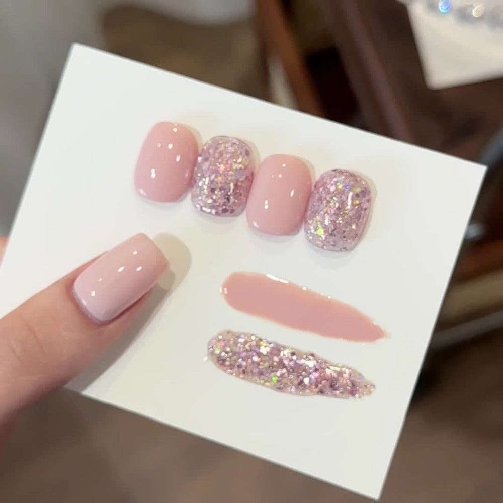 2025 Glitter Nail Trend: Holographic Nail Art with Sequin Colors, 0.51oz Magnetic Nail Gel Set for Salons, Women'S Fashion Nail Art Tools