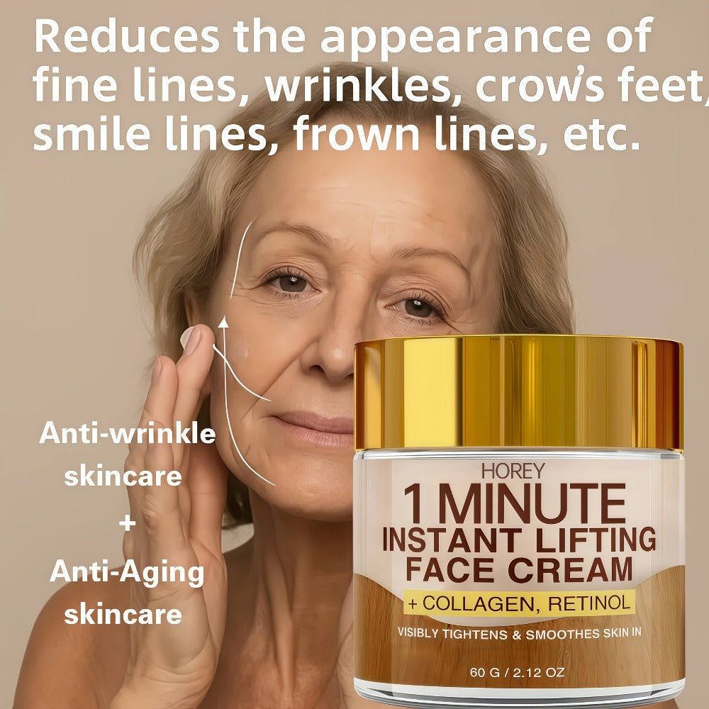 Instant Firming Lift Cream Provides Deep Hydration That Smooths Out Dry Fine Lines, Enhances Radiance And Elasticity, And Effectively Signs of Aging And Sagging for a Youthful Appearance. It Is Formulated with Retinol And Collagen