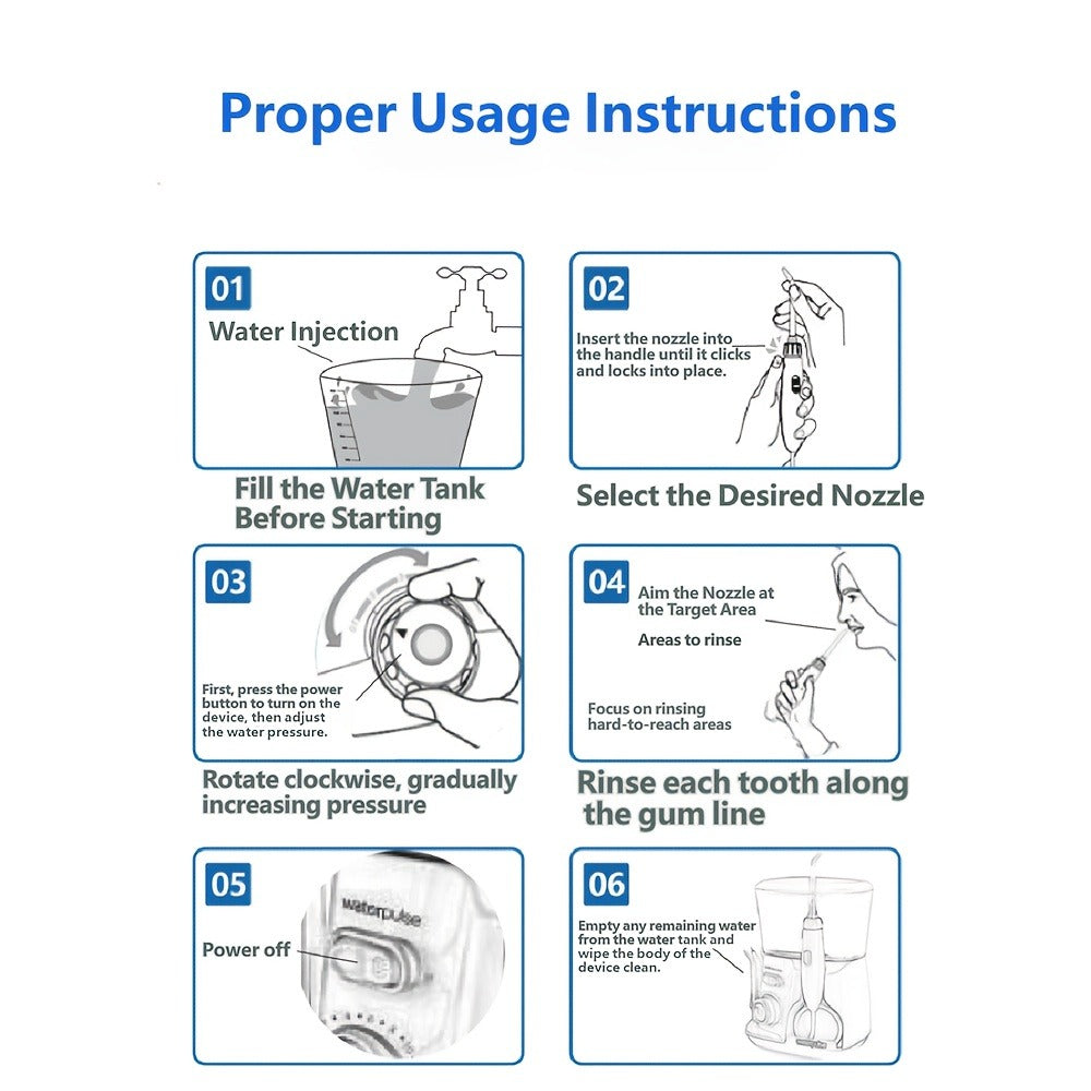 Water Flosser, Dental Cleaner, Electric Water Dental Floss for Home Use