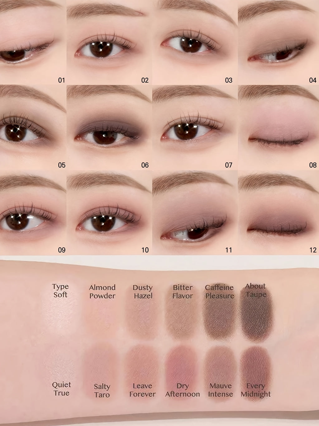 12 Rom&nd Eyeshadow Palette Air 2 In 1 Eyeshadow&Blush Palette Light Pink Series, Portable Travel Size, Shimmer Glitter Pearlescent Two-Tone Eye Makeup, Waterproof Sweat-proof Long-Lasting Natural Easy Formula, Beginner-Friendly