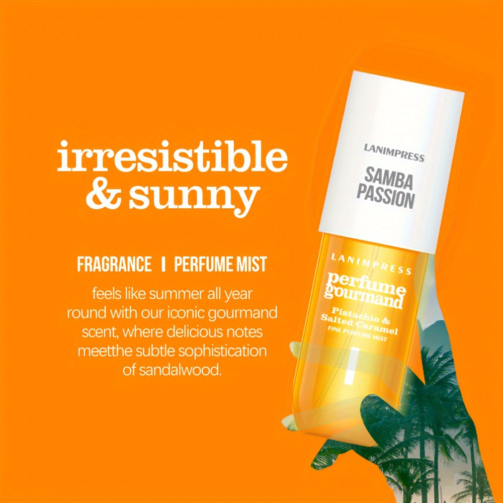 Hair & Body Perfume Mist for Women 3oz | Samba Passion Gourmand Sweet Fragrance Spray | Moisturizing Long Lasting Travel Size | Valentine Birthday Gift Her