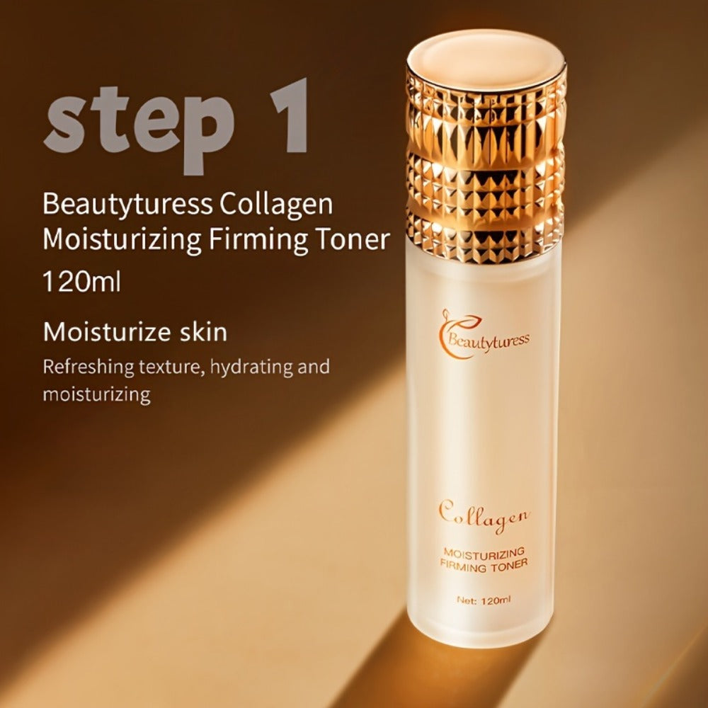 Gentle Korean Skincare Collagen Set - 14pcs Hydrating And Firming with Niacinamide - Moisturizing Face Care Kit, Luxury Gift Kit for Women, Christmas Gift And New Year Present