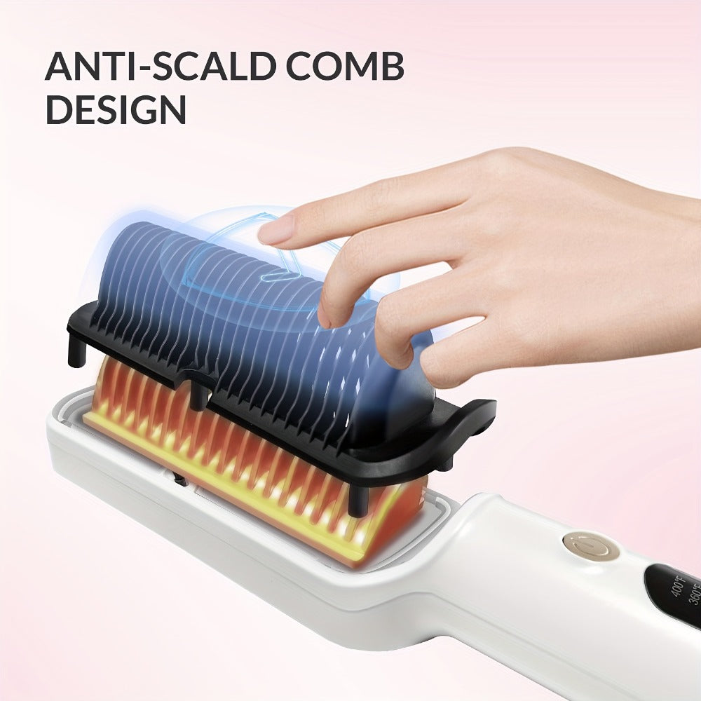 Hair Straightener Brush, Ionic Hair Straightening Brush Flat Iron For Women, Anti-Scald Straightening Comb For Home Salon, Precise Temperature Control, Auto Shuts Off, Holiday Essentials, Gifts For Mother'S Day, Girl Stuff, Wow Hair Products