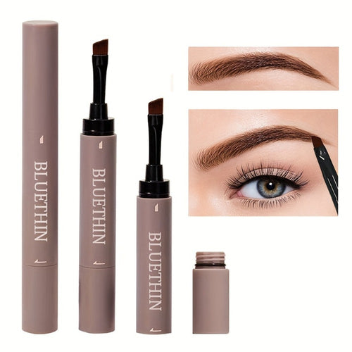 Eyebrow Pencil Double-Ended Waterproof Long-Lasting - Micro Precision Brow Definer with Spoolie Brush Smooth Durable Formula for All Skin Types Dark Brown