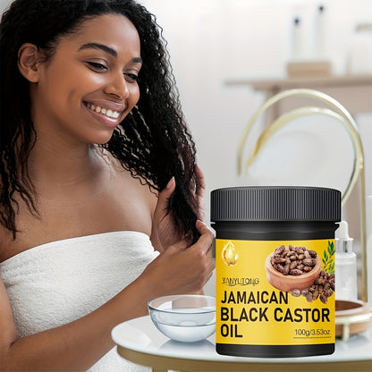 Jamaican Black Castor Oil for Hair Growth 100g Pure Cold Pressed Scalp Treatment - Strengthens Thickens Reduces Breakage & Shedding Nourishing Hair Oil for All Hair Types Women Men
