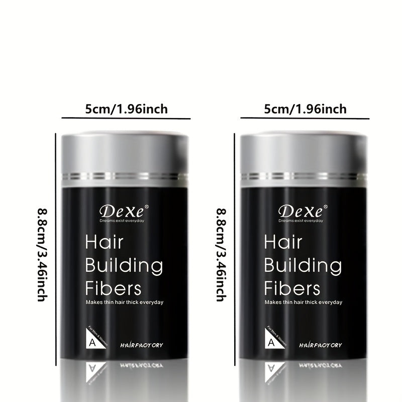 2pcs DeXe Hair Fiber Powder 22g, Natural Fine, 1 Second Adhesive, for Travel, Business, Men, Women, Unisex Adult, Normal Hair Style