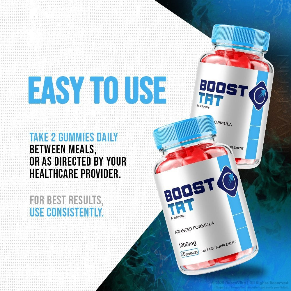 Boost TRT – Original BoostTRT Gummies with a Natural Daily Blend for Energy & Wellness | Great-Tasting, Easy-to-Chew Gummies