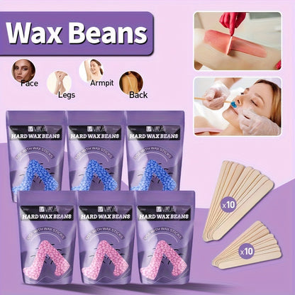 Wax Warmer Kit with 43 Accessories — Pink Wax Beads Hair Removal Set for Women & Men, Wax Pot for Face, Eyebrow, Body, Brazilian & Bikini | Home Salon Waxing Machine