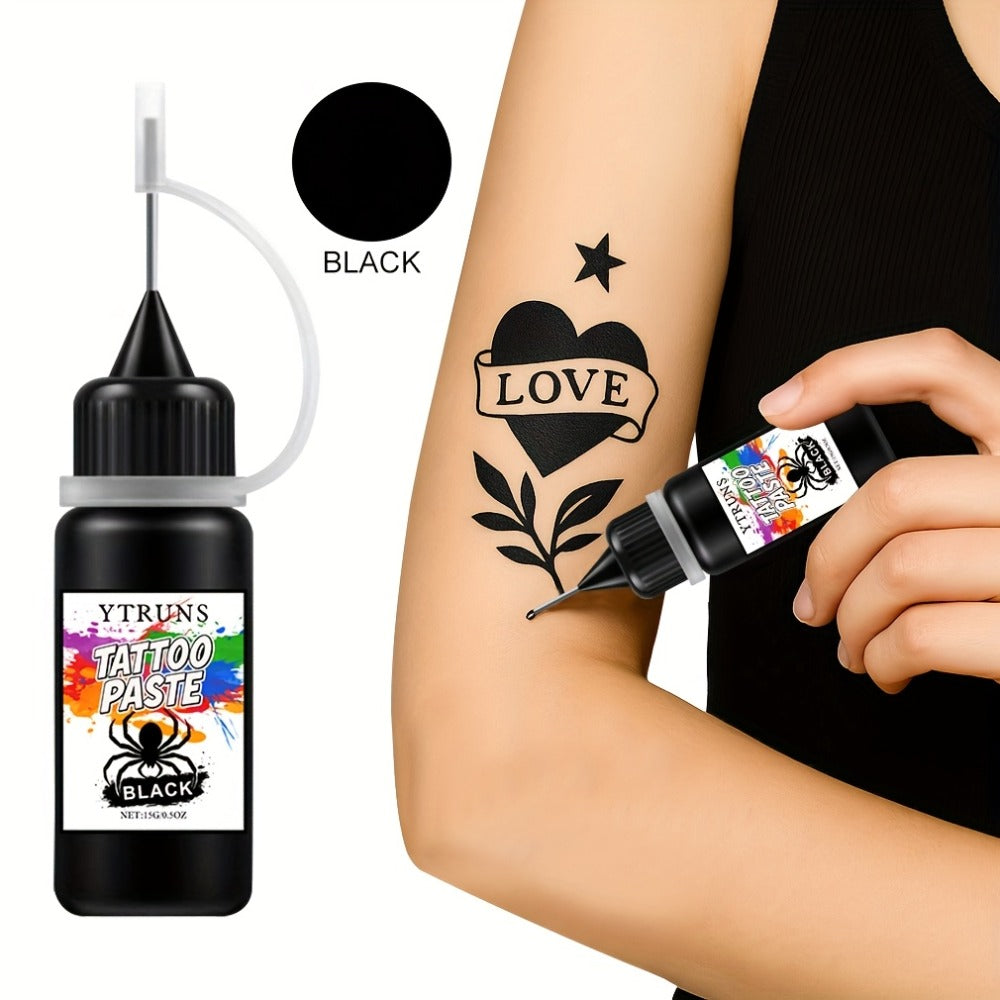YTRUNS Temporary Tattoo Ink - Fast-Drying Waterproof Tattoo Paint Featuring 7 Bright Colors (Red, Purple, Blue, Green, Orange, Pink) - Gentle Body Art for Celebrations, Festivals