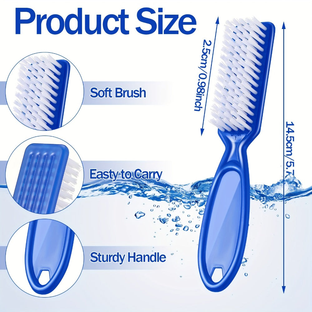 120pcs Handle Grip Nail Brush for Cleaning Fingernails Cleaner Scrub Brush Bulk Hand Cleaning Brushes Soft Stiff Bristles Pedicure Manicure Tools for Nail And Toe (Cute Color)