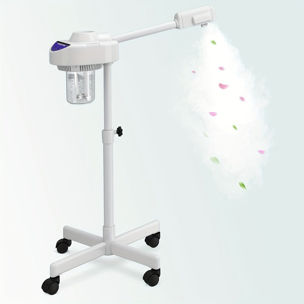 Professional Spa Ozone - Stand - Facial Steamer On Wheels, for Home And Salon Use,, Facial Steamer with Hot Mist Function Stand Facial Steamer for Personal Home Salon Spa Cleaning