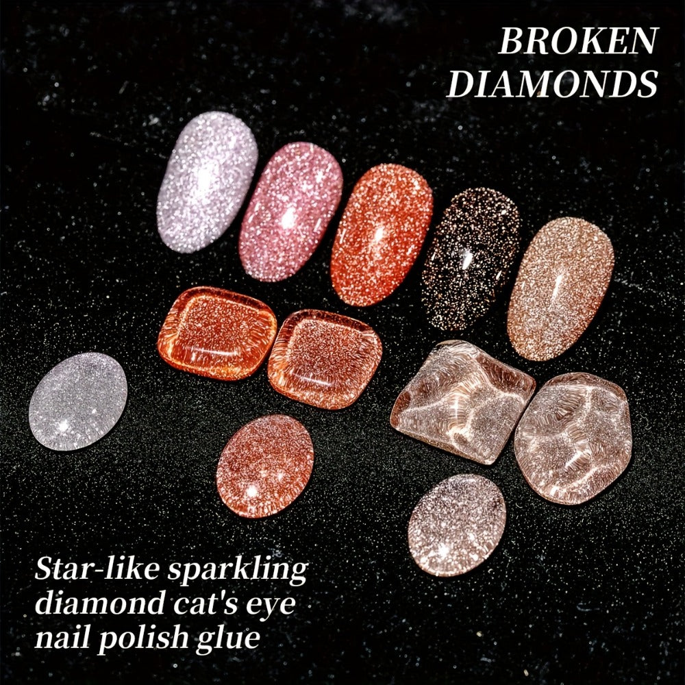 Spring Nail Art 2025 Pastel Sparkling Gel Nails Designs 5Colors Set 0.51oz Nail Gel Polish Soaking LED Nail Gel Salon Female Nail Art Tools Fashion Glamorous Nails Luxury Nail Designs