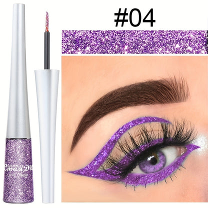 Glitter Liquid Eyeliner Set 16 Colors Sparkling Eye Liner Kit Waterproof Long Lasting Party Stage Festival Makeup Beauty Tool