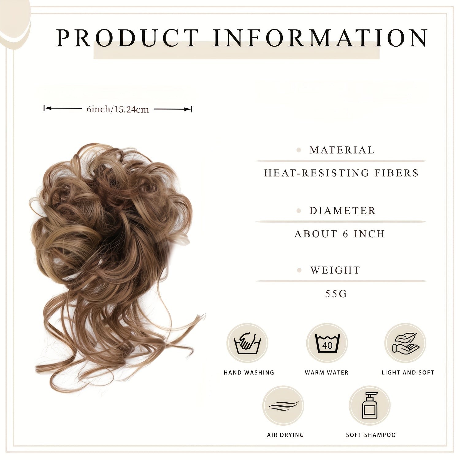 Chic Messy Bun Hairpiece for Women - Claw Clip Updo with Curly Wavy Synthetic Extensions, Versatile & Easy to Style