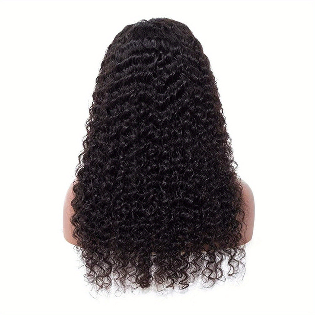 Brazilian Hair Wig Suitable for - Natural Black Human Hair Lace Front Wig with 4x4 HD Transparent Lace Closure, Pre Plucked Baby Hair & 180% Density Body Wave Wigs for Dreadlock-Compatible Styles, Daily Wear or Special Events