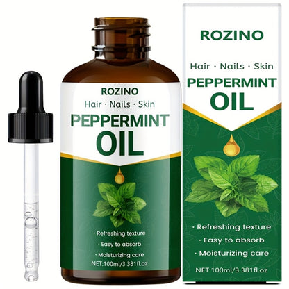 Peppermint Essential Oil 100% Pure — Multipurpose Plant Essential Oil for Massage, Skin Care, Hair, Nails, Face, Body & Aromatherapy, 100ml