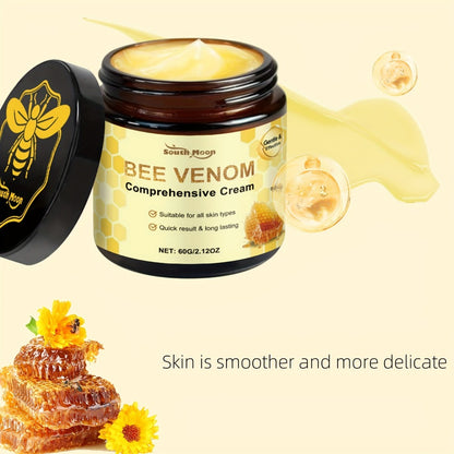 Bee Venom Skincare Set 3pcs with Gua Sha Scraping Board - Collagen Honey Retinol Facial Lifting Massage Cream - Firming Anti-Aging Face & Neck Skin Care Kit for Women