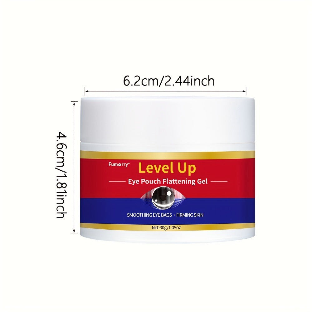 Fumorry Level Up Eye Pouch Firming Gel 30g/1. 05oz - Caffeine & Sucrose Enriched, Smoothing & Moisturizing Eye for All Light Beige Types, Hypoallergenic to & Youthful Eye Appearance, Sleek Container, Smooth Texture