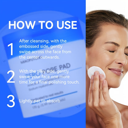 Exfoliating Face Cleansing Pads Pore Minimizing Blackhead Whitehead Remover Deep Cleansing Hydrating Alcohol Free Fragrance Free Sensitive Skin 170g